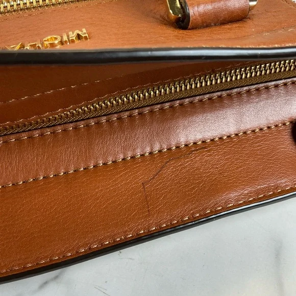 MICHAEL KORS SELMA LARGE SELMA VANILLA TAN‎ SATCHEL SHOULDER BAG - Picture 12 of 14